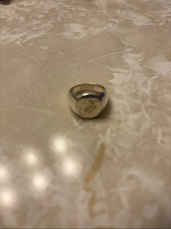 Coach Jewelry - Coach sterling silver Engraved Signet Ring